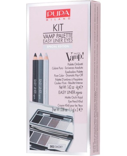 Pupa Vamp! palette + 3 easy liners - kit