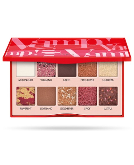 PUPA Milano Vamp! - Scented Palette oogschaduw 10 kleuren - 001 Irriverent Red